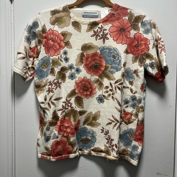 Alfred Dunner Tops - Alfred Dunner Women’s Size Petite Medium Multicolor Floral Print Knit Top
